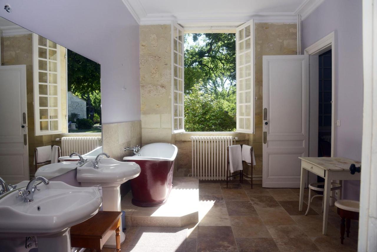 Chateau Rosemont - Grande Maison Familiale Campagne Dans Le Medoc Avec Piscine Et Tennis A 15 Mn Bordeaux Labarde Exterior foto